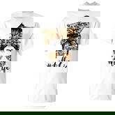 Lolli Life Bleached Leopard Messy Bun Mother's Day T-Shirt