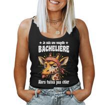 Débardeur Cadeau Bachelière 2025 - Humour Réussite Bac, Rose, Pour Plage, Fête, Cadeau Diplôme Drôle