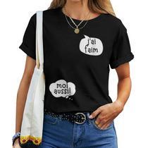 T-Shirt Grossesse "Bébé Drôle Dans Le Ventre" - Col V, 100% Coton - Pour Femme Enceinte