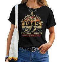 T-Shirt Vintage Millésime 1945 - Cadeau Idéal 80 Ans Anniversaire Homme Femme Né En 1945