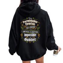 Sweat à Capuche Karine Qui Déchire - Humour Prénom Femme - Idée Cadeau Personnalisé