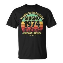 Fashwork Maglietta 51 Anni Compleanno Donna – Prodotta Nel 1974, Stampa Divertente 100% Cotone, Taglie S-XL