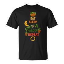 T-Shirt Uomo Con Scritta "Sleep Eat Game Repeat" - Maglia In Cotone 100%, Vestibilità Normale, Taglie XS-5XL, Nero