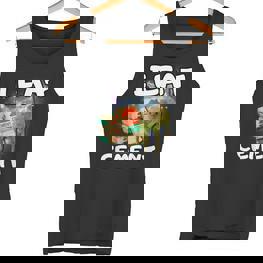 I Eat Cement Cursed Cat Weirdpecific Meme Tank Top - Seseable