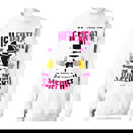 Ich Heirate Bräutigam tag Party Jga Sweatshirt - Seseable