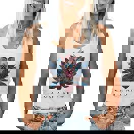 Namaste Lotus Flower Zen Buddhism Yogi Buddhist Buddha Yoga Gray Tank Top Frauen - Seseable