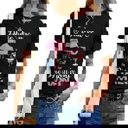 Women's Flamingo Weinlieberaufen Die Tut Nix Die Will Nur Wein T-shirt Frauen - Seseable
