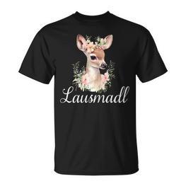 Lausmadl Reh Damen Trachten Mädchen Trachten Hirsch T-Shirt - Seseable