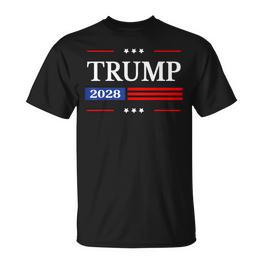 Trump 2028 Flag President Pro Trump 2028 American Flag T-Shirt - Seseable