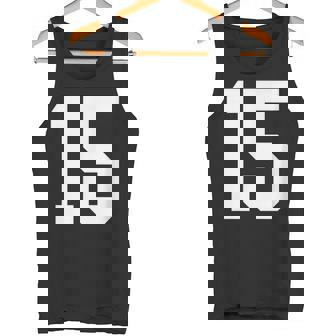 15番のカレッジスポーツスタイル。ホワイト。 タンクトップ - Kawaiitshirt