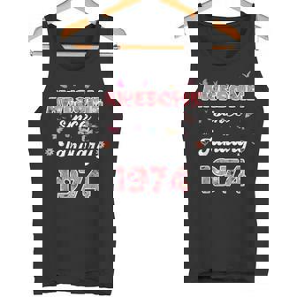 1974年1月から素晴らしい花、1974年1月の誕生日。 タンクトップ - Kawaiitshirt