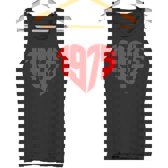 1975 ハート ヴィンテージ 1975年製 ハート型 愛 50歳の誕生日に タンクトップ - Kawaiitshirt