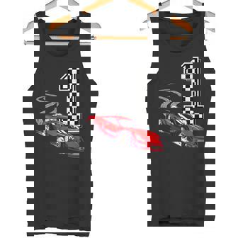 1Er Anniversaireoiture De Course Garçon 1 Drapeauoiture De Course Enfants Conduire Débardeur e - Cadeauxyz