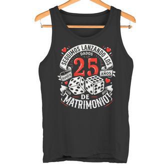 25 Años De Matrimonio Dados Regalo Original Aniversario Boda Camiseta sin mangas - Regaloses