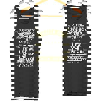 50 Años Cumpleaños Las Leyendas Nacen En Deeptiembre 1975 Camiseta sin mangas - Regaloses