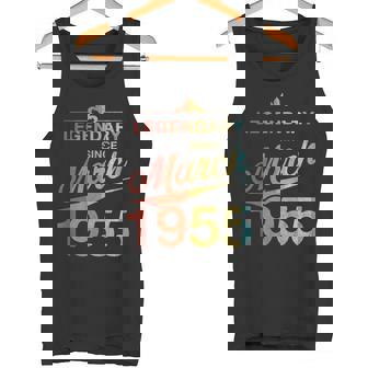 70Th Birthday 1955年3月生まれ 70歳 ヴィンテージ タンクトップ - Kawaiitshirt