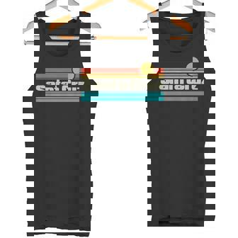 70年代80年代カリフォルニアcaレトロサンセットシティサンタクルーズ タンクトップ - Kawaiitshirt