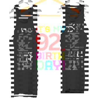 92歳 カラフル Happy Birthday Its My 92Th Birthday タンクトップ - Kawaiitshirt