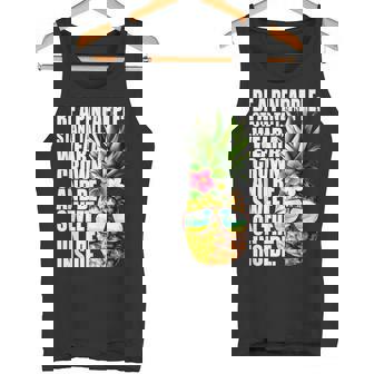 Be A Pineapple Wear A Crownweet Inside アロハ・ハワイパイナップル タンクトップ - Kawaiitshirt