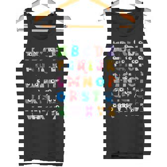 Abc かわいいモンスター アルファベット ハロウィン 先生 コスチューム キッズ タンクトップ - Kawaiitshirt