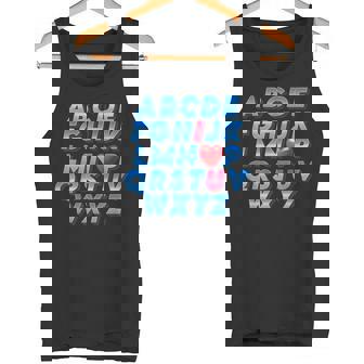 Abc アルファベット I Love You 英語 先生 バレンタインデー タンクトップ - Kawaiitshirt