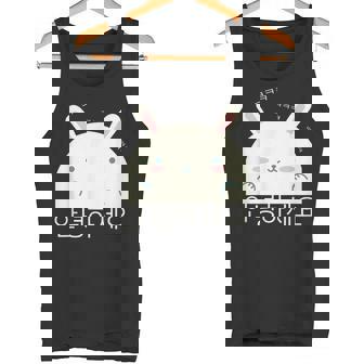 Annyeonghaseyo 笑うかわいいウサギ ハングル 韓国語アルファベット タンクトップ - Kawaiitshirt