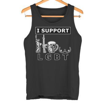Apoyo Lgtb Liberty Armas Cerveza Tetas Parodia Divertida Camiseta sin mangas - Regaloses