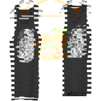 Apt Buddiesummeribes – ビーチサイドファンアドベンチャー タンクトップ - Kawaiitshirt