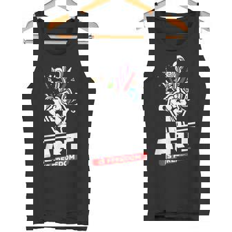 Arte Es Libertad Artista Divertido Crafter Arte Profesor Pintor Camiseta sin mangas - Regaloses
