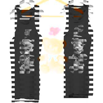 Avec Ours En Peluche Et Cœur Ours En Peluche Débardeur e - Cadeauxyz