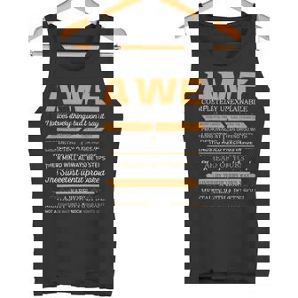 Awe Completely Unexplainable Notices Everything But Won’T Say It Name Tank Top - Seseable