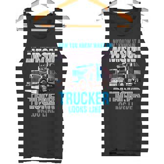 Awesome Trucker セミトラックドライバー ビッグリグ トラッカー タンクトップ - Kawaiitshirt