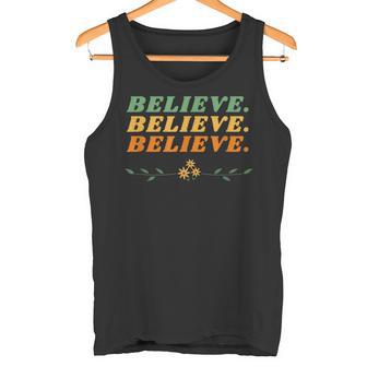 Believe Inspirational Motivational Message Of Hope タンクトップ - Kawaiitshirt