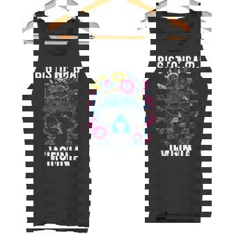 Bigtone Gap バージニア Usa クマと花のデザイン タンクトップ - Kawaiitshirt