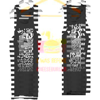 Burger メンズ レディース チーズバーガー ファーストフード バーガー愛好家 タンクトップ - Kawaiitshirt