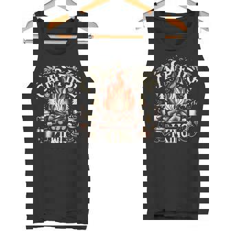 Campfire King おもしろキャンプギフト 焚き火 タンクトップ - Kawaiitshirt