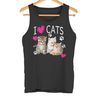 Cat Lover I Love Kittens Camiseta sin mangas - Regaloses