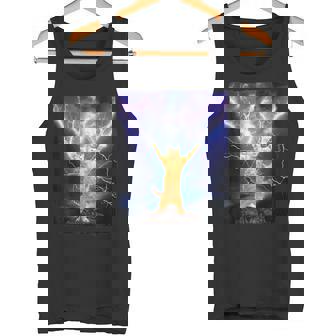 Cat Merch おかしな猫 稲妻 サンダーボルト オン マウンテン タンクトップ - Kawaiitshirt