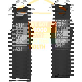 C'est Drôle J'ai Un Bon Cœur Mais Cette Bouche Débardeur e - Cadeauxyz