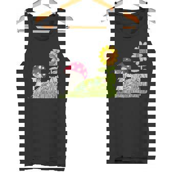 -Champignon Champignon Et Tournesol Mycology Débardeur e - Cadeauxyz