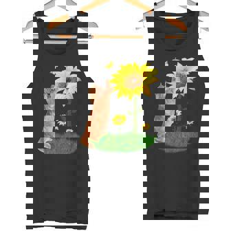 Chat Poursuit Un Papillonur Un Tournesol Débardeur e - Cadeauxyz