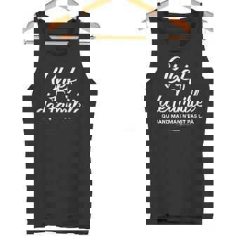 メンズ Chef De Family おもしろフランス語 父の日 タンクトップ - Kawaiitshirt