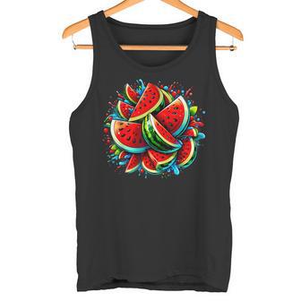 Chemise Colorée Motif Pastèque Pour Amateurs De Fruits Tropicaux Débardeur e - Cadeauxyz