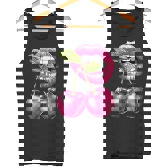 Cherry Lips Cherry Trendy Tank Top - Seseable