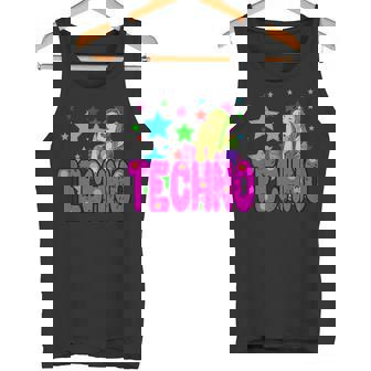 Chica Rave Techno Colores Fiesta Electrónica In Mangas Camiseta sin mangas - Regaloses