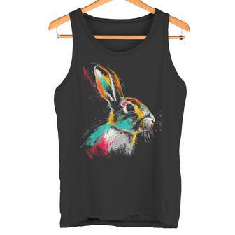 Conejo Colorido Animal Motivo Arte Conejo Camiseta sin mangas - Regaloses