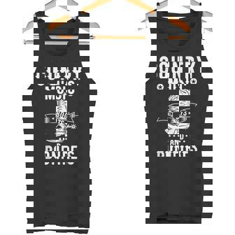 Country Music And Bonfire ウエスタンカントリーラインダンスブーツ タンクトップ - Kawaiitshirt