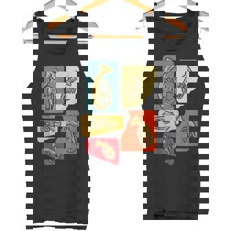 Creative Tenor Horn ビンテージ レトロ アートワーク テナーホルン奏者 タンクトップ - Kawaiitshirt
