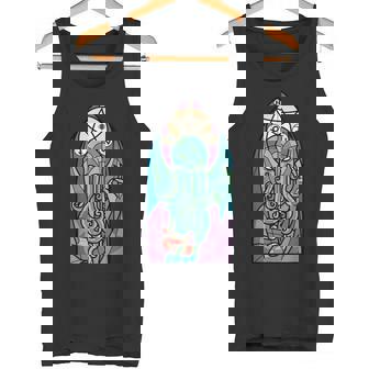 Cthulhu Iglesiaidrieras Cósmico Horror Divertido Monstruo Camiseta sin mangas - Regaloses
