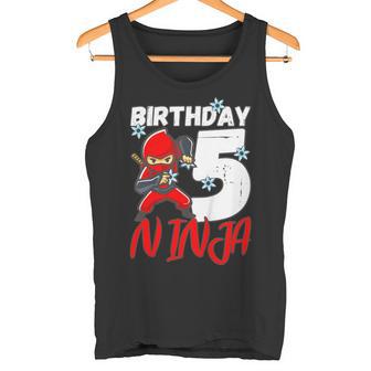 Cumpleaños Ninja 5 Añoiejo Niño Ninja Cumpleaños 5 Th Boy Camiseta sin mangas - Regaloses